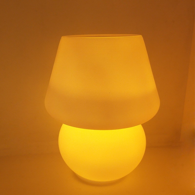 Aesthetic and Atmospheric Small Yellow Lamps with Touch-Sensitive Switches.