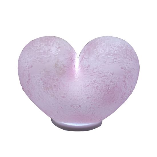 3D Printed Heart-Shaped LED Night Light, USB Rechargeable, Perfect for Holiday Gifts.