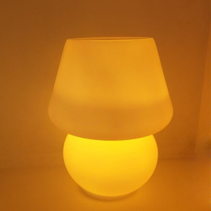 Aesthetic and Atmospheric Small Yellow Lamps with Touch-Sensitive Switches.